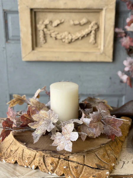 Frostbound Leaves Candle Ring | 16"