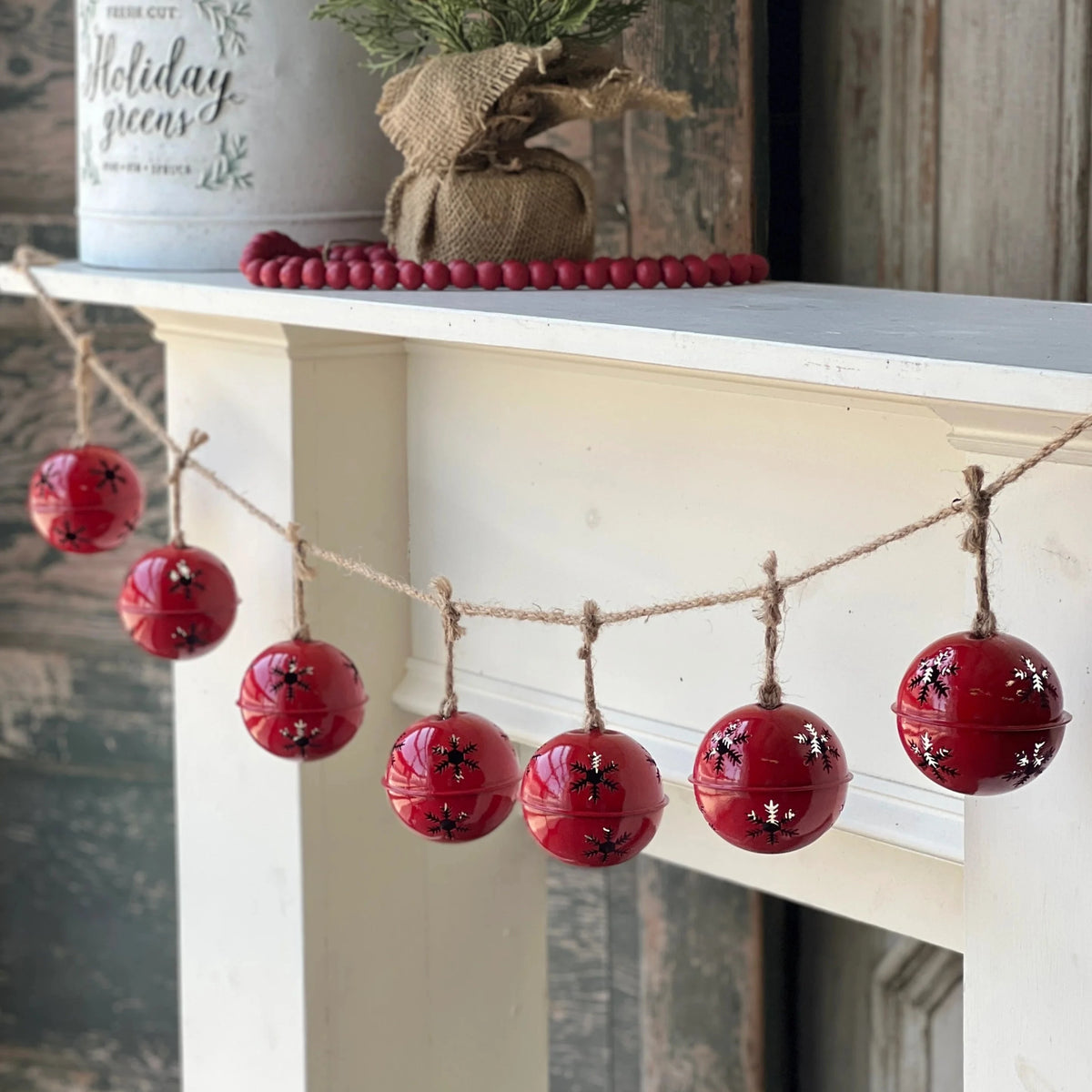 Jingle Bell Snowflake Garland | 5&#39;