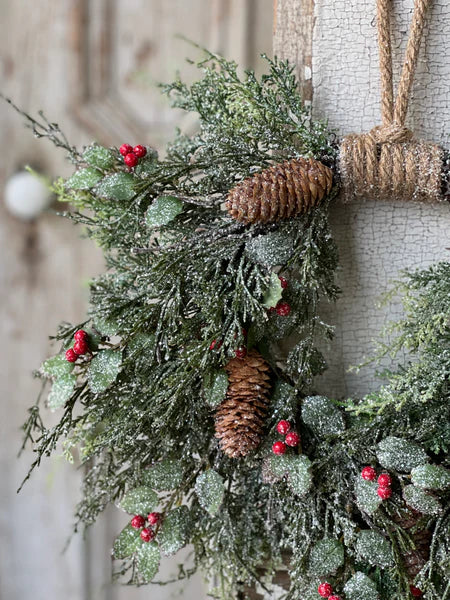 Holly Hill Cedar Hanging Wreath | 20"