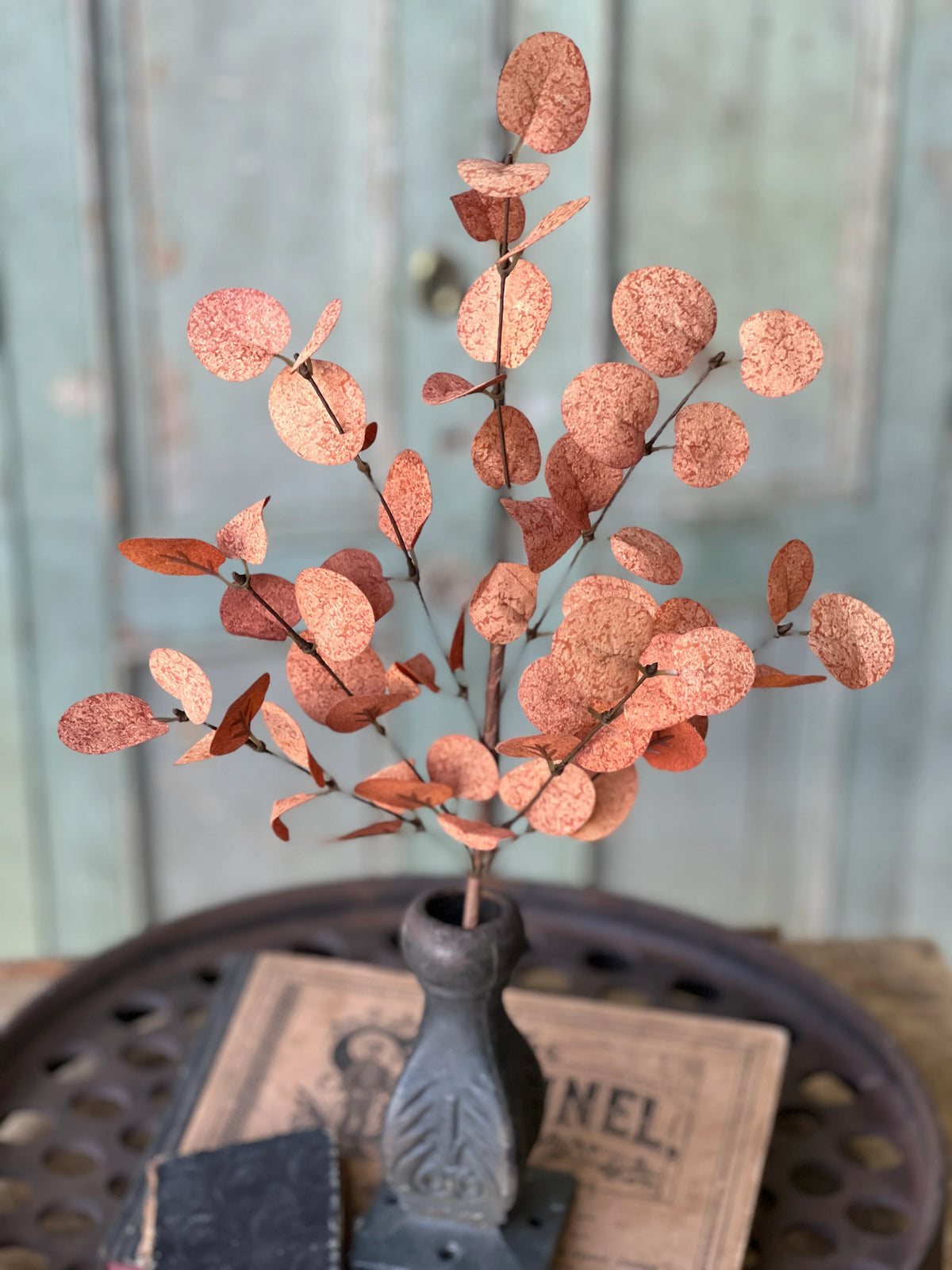 Harvest Eucalyptus Penny Leaf Stem | Burnt Orange