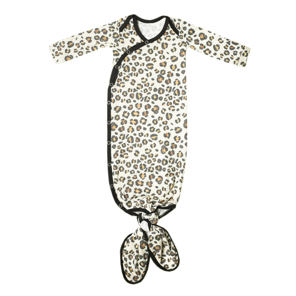 Zara Cheetah | Knotted Baby Gown | Copper Pearl