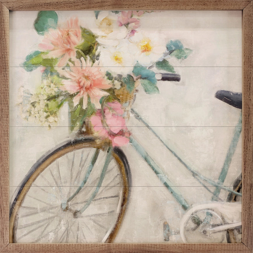 Spring Bike with Florals | Wall Art
