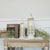 Stamped Metal Taper Candle Lantern | Vintage Cream