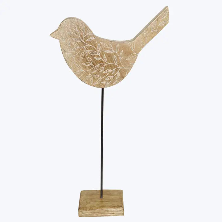 Leafy Wood Bird | Stand Sitter