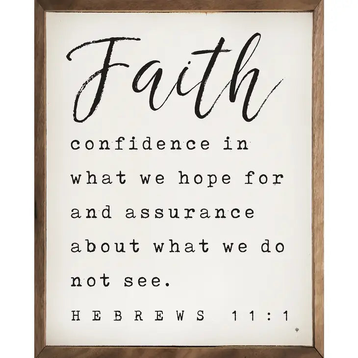Faith | Hebrews 11:1 | Wall Art