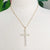 Long Cross Necklace | Pearl