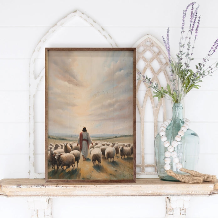 Jesus with His Flock of Sheep | Wall Art