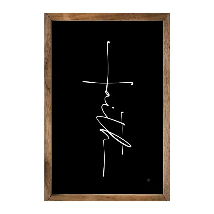 Faith Cross | Black | Wall Art