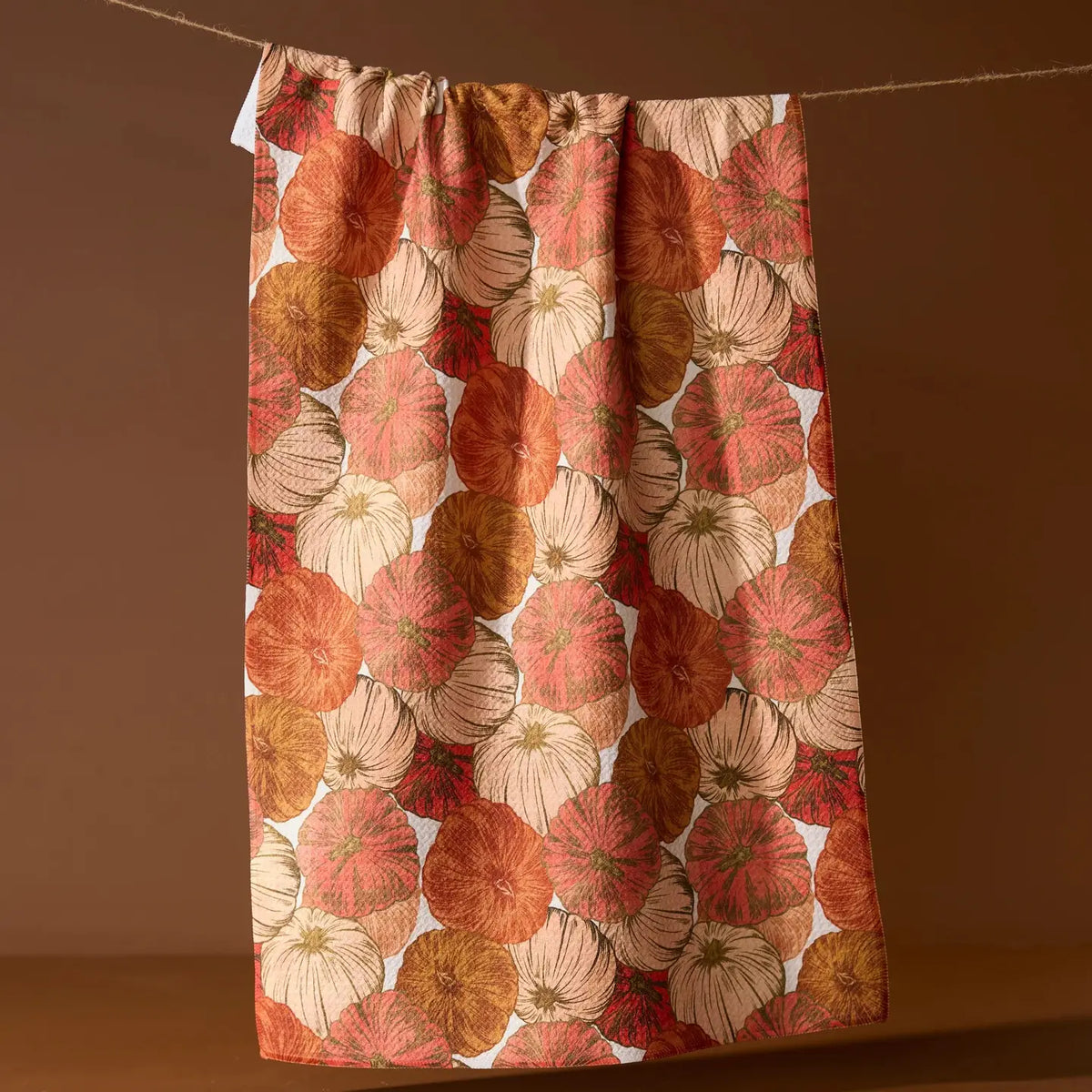 Geometry Kitchen Tea Towel | Pumpkin Tendrils