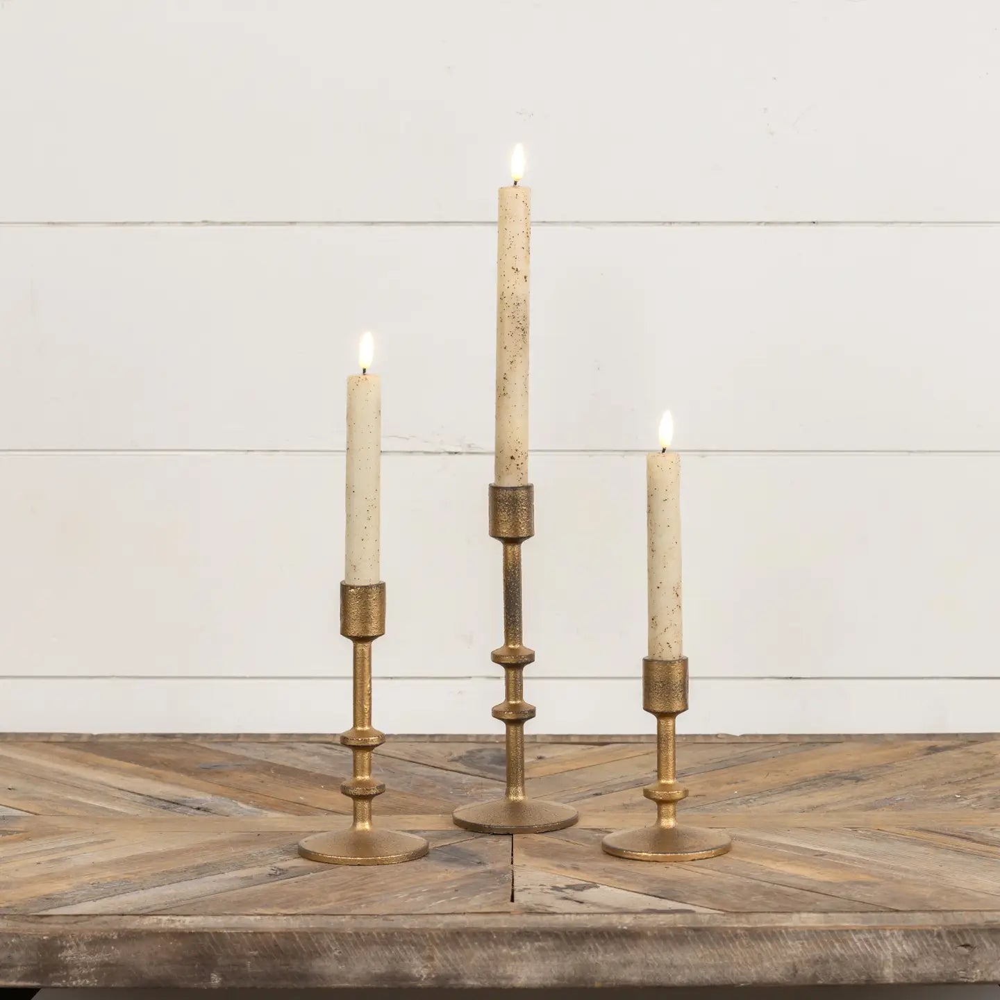 Aged Gold Candle Sticks