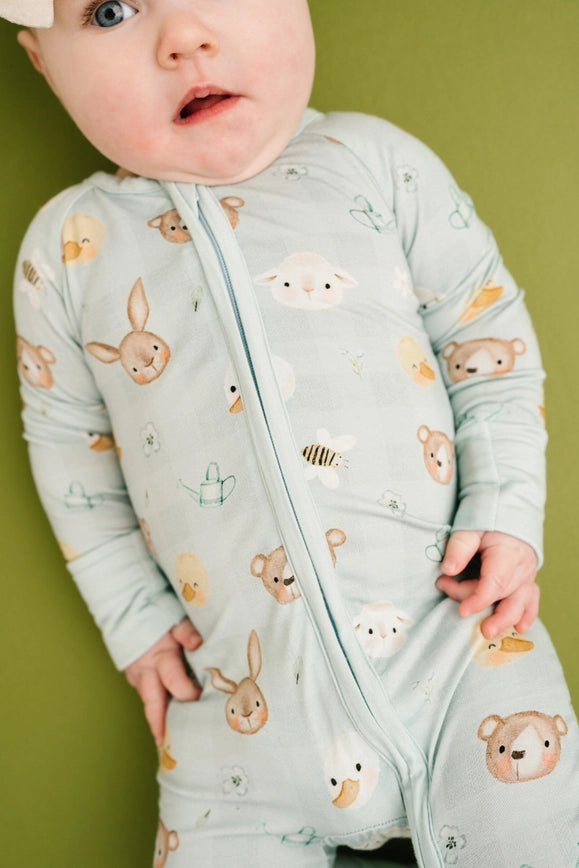 Springtime Pals | Bamboo Zippy Footie Sleeper