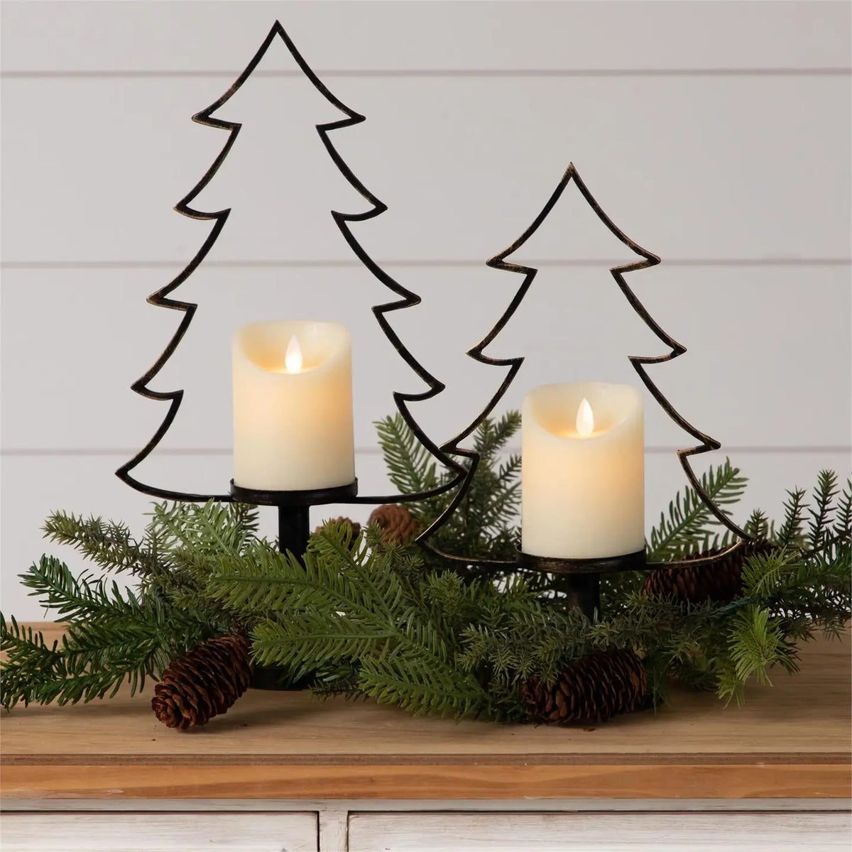 Christmas Tree Candle Holder | Black Finish
