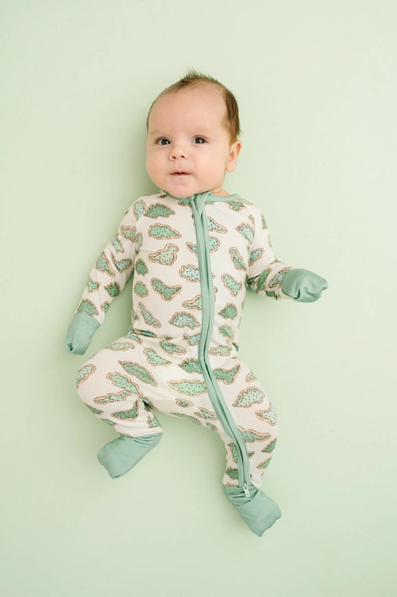 Dino Cookie | Bamboo Zippy Footie Sleeper