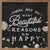 Beautiful Reasons to Be Happy | Wall Art