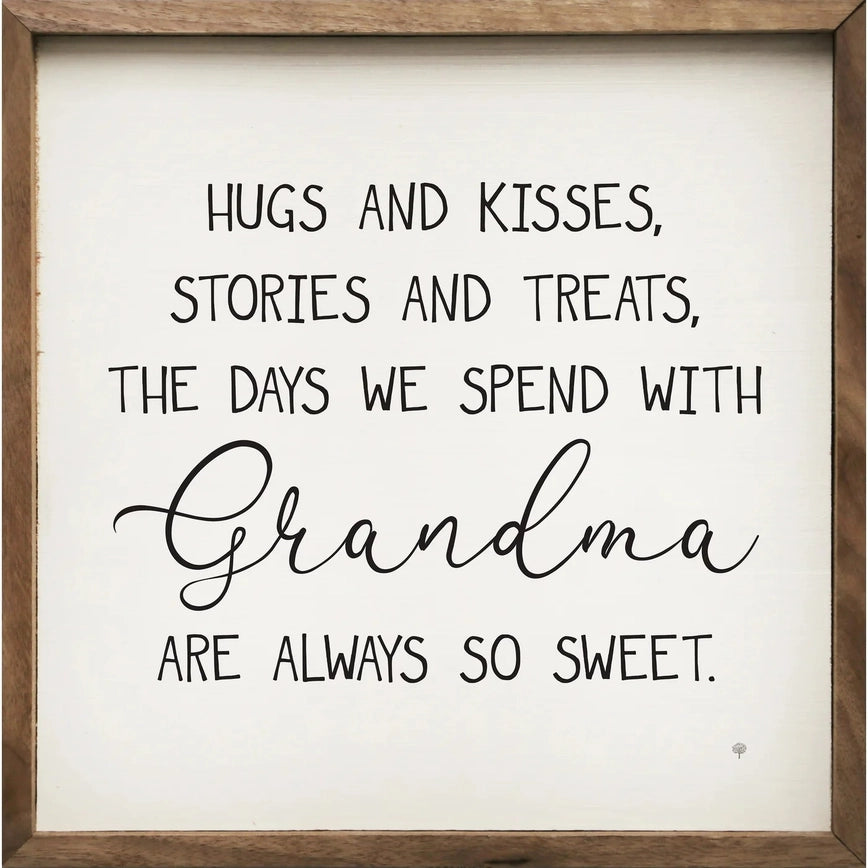 Hugs & Kisses, Grandma | Wall Art