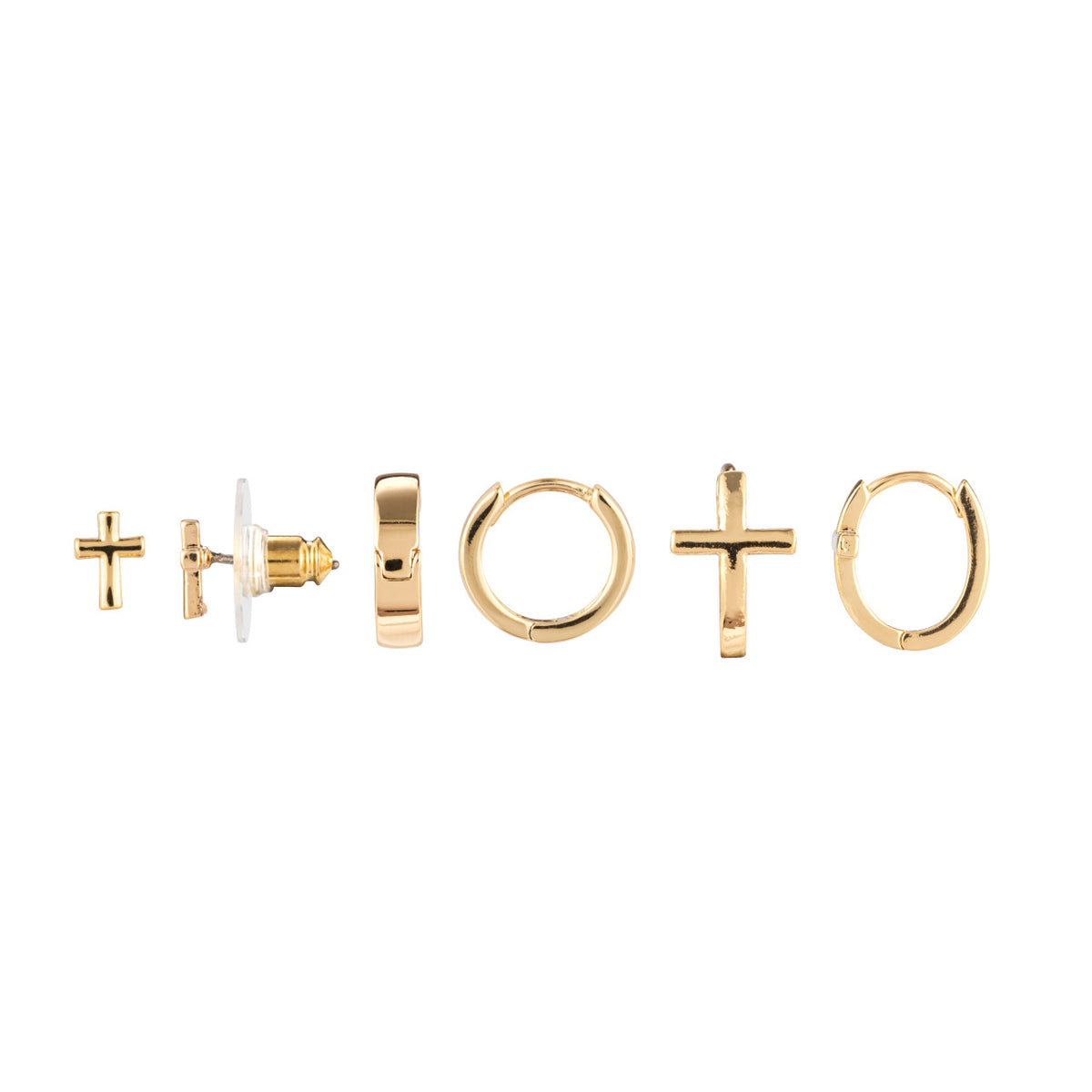 Cross Earrings | Gold or Silver | Wrapped in Prayer
