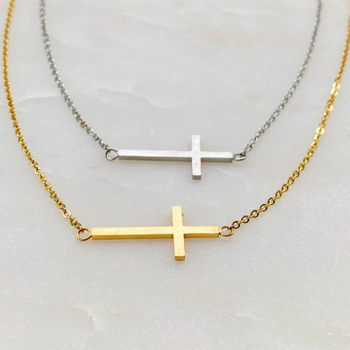 Cross Necklace | Gold &amp; Silver