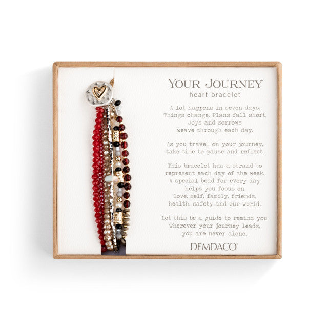 Your Journey Heart Bracelet | Red