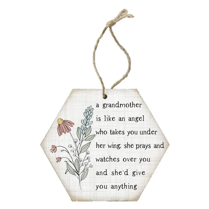 Grandmother Is Like An Angel | Wood Hanger