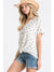 Ivory Floral Button Front Top