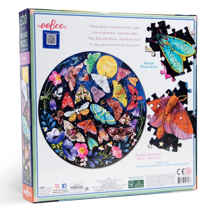 Moths | 500 Piece Round Puzzle