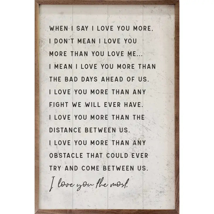 I Love You the Most | Wall Art