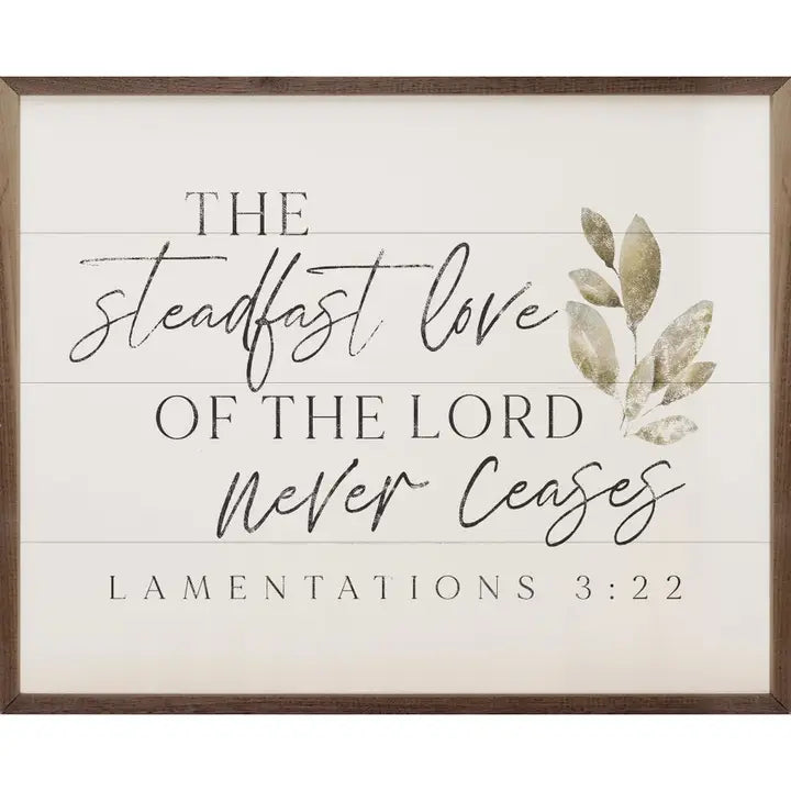 The Steadfast Love | Lamentations 3:22 | Wall Art