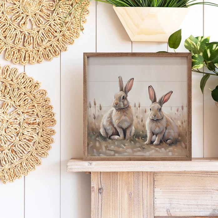 Two Sweet Rabbits | Wall Art