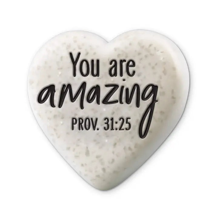 You Are Amazing | Scripture Stone Heart