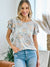 Floral Ruffle Sleeve Top