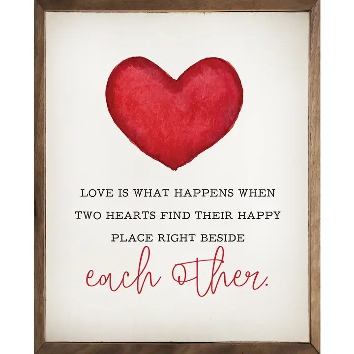 Love, Two Hearts Find Their Happy Place | Wall Art