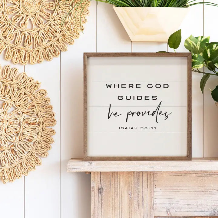 Where God Guides He Provides | Wall Art