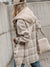 Khaki Plaid Shacket with Removable Hood