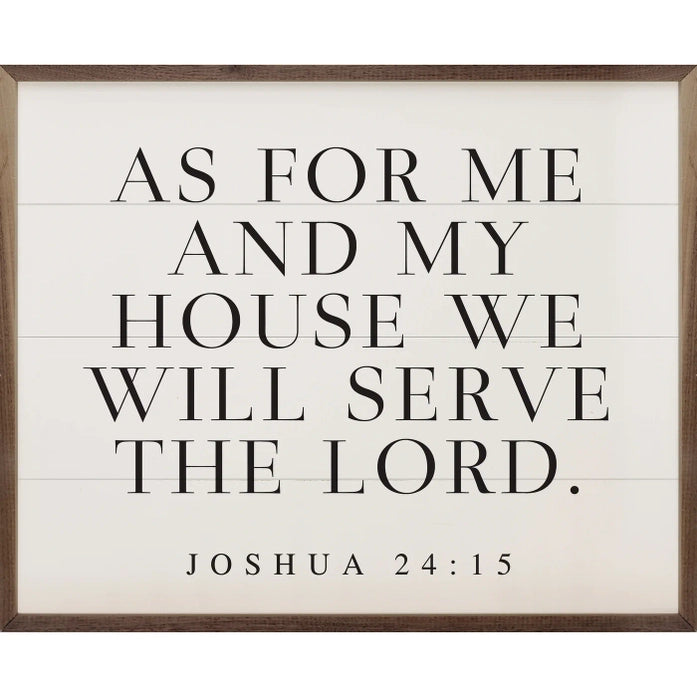 As For Me and My House | Joshua 24:15 | Wall Art