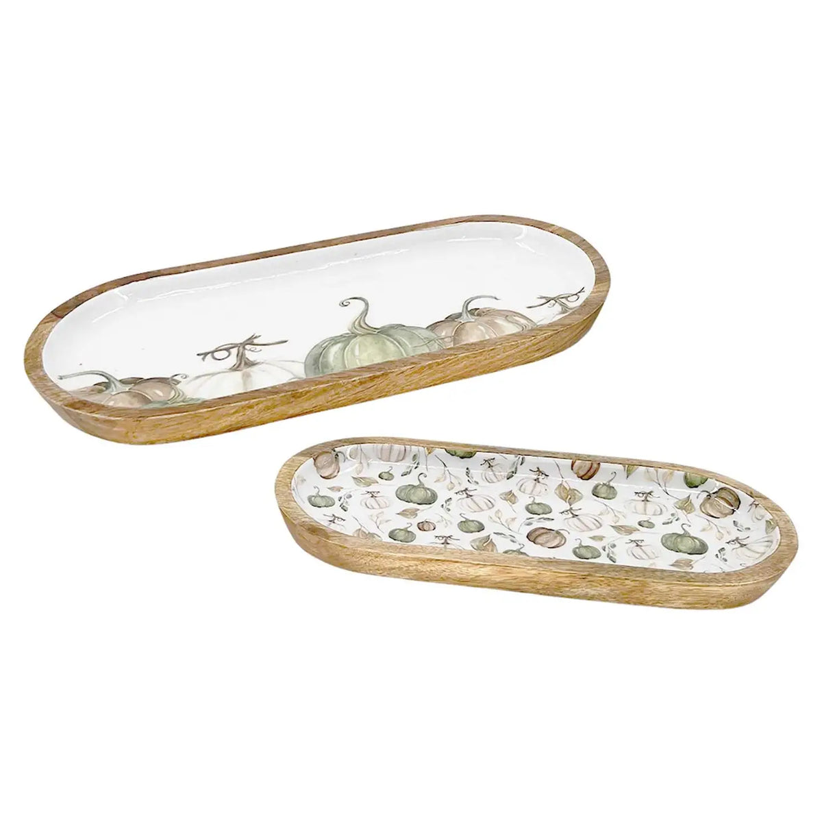 Pumpkin Cottage Enamel Tray