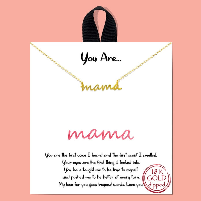 Mama Script | Necklace