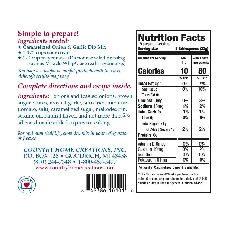 Caramelized Onion & Garlic | Dip Mix