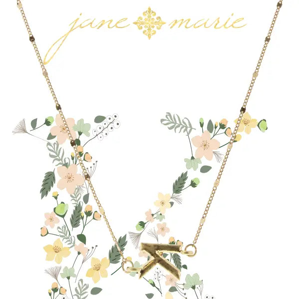 Initial Necklace | 16" | Gold