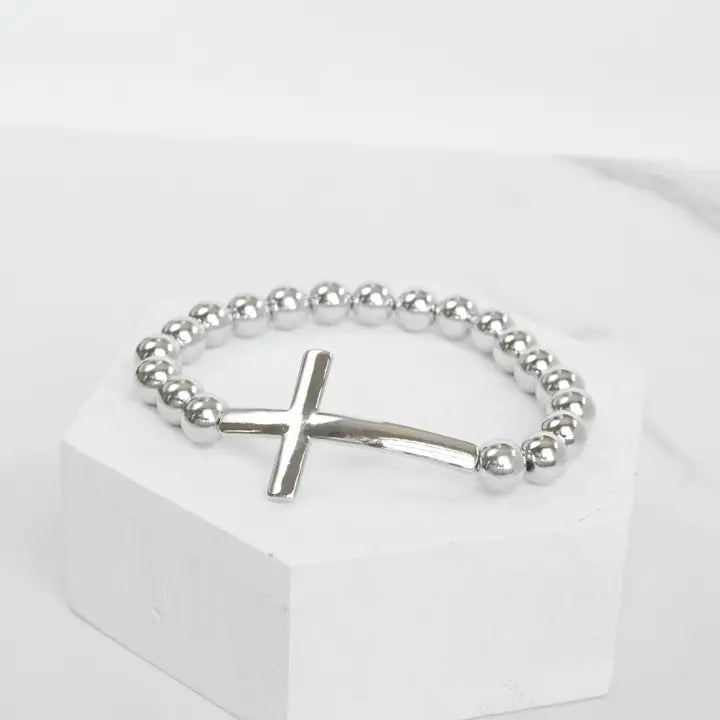 Cross Bracelet | Silver or Gold