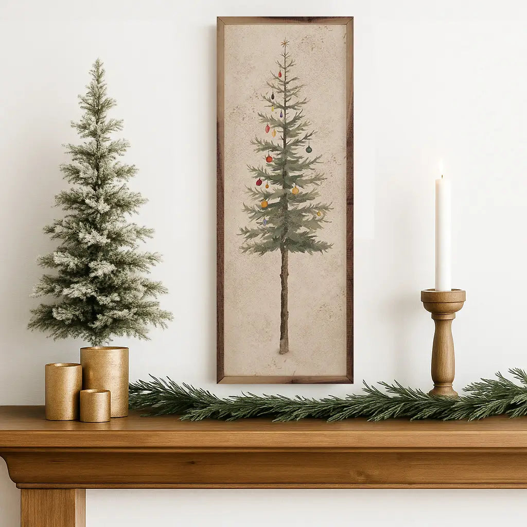 Vintage Holiday Tree | Wall Art