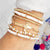 Stacked Cross Bracelet Set | Gold