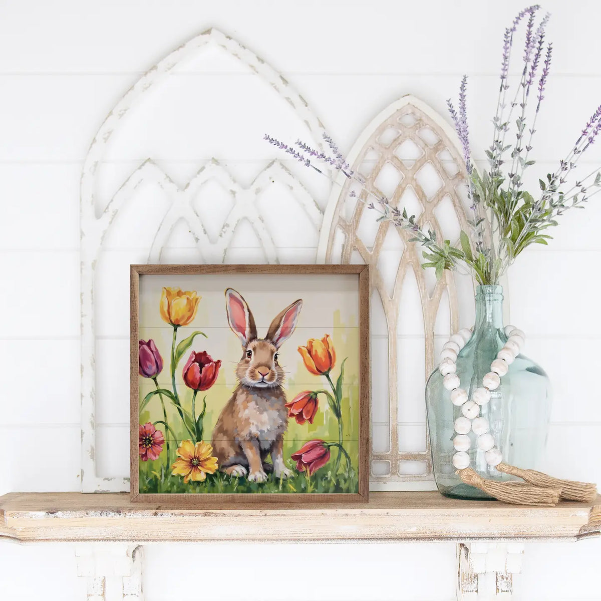 Bunny in Tulips | Wall Art