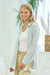 Light Gray & White Striped Button Up Shirt