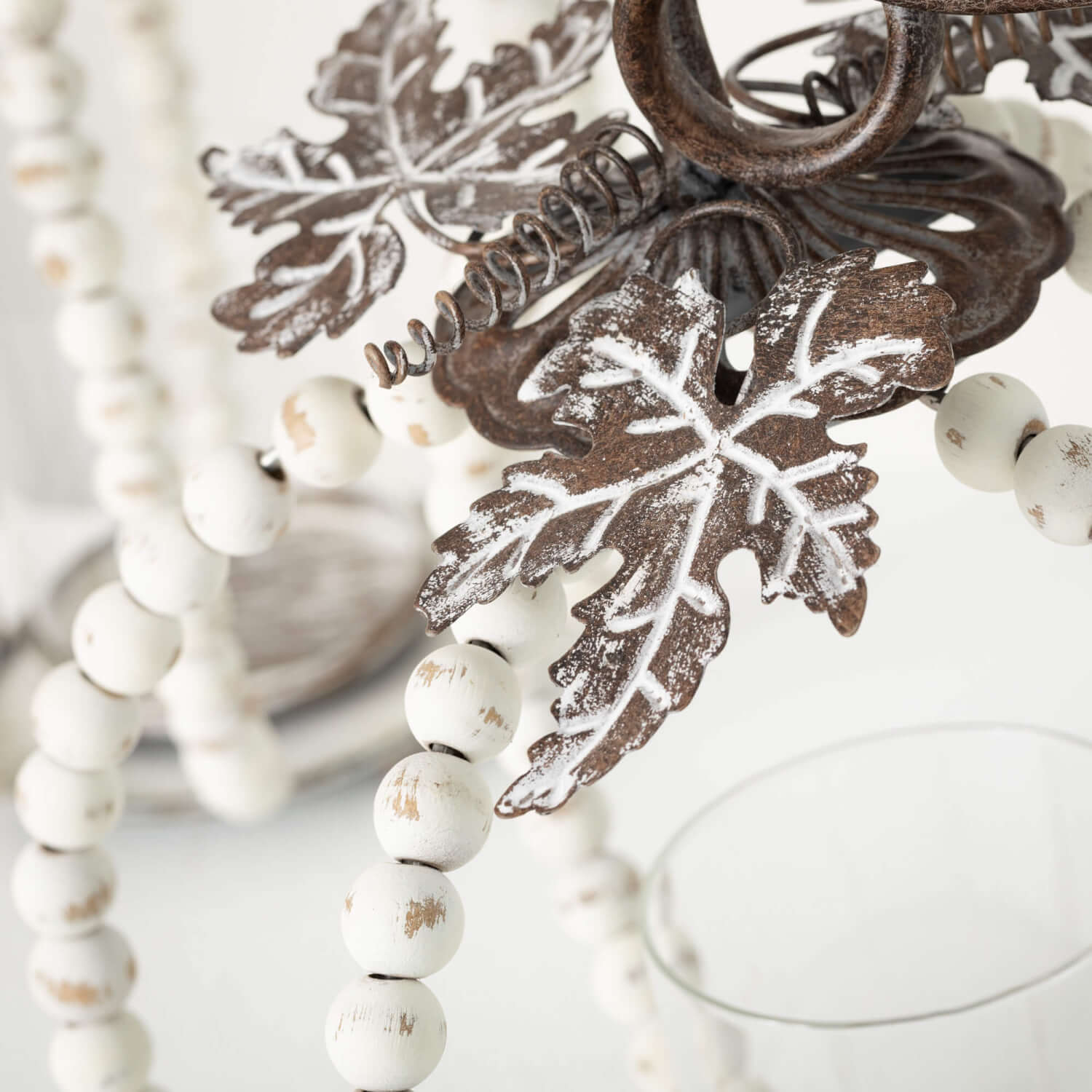 Beaded Pumpkin Candle Holder