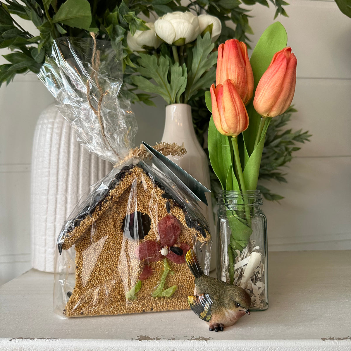 Birdseed Birdhouse &amp; Tulips {Gift Box}