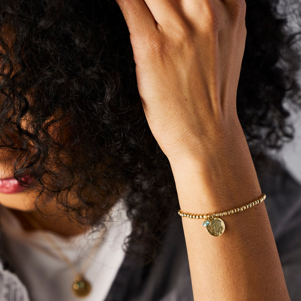 Birthstone Flower Bracelet