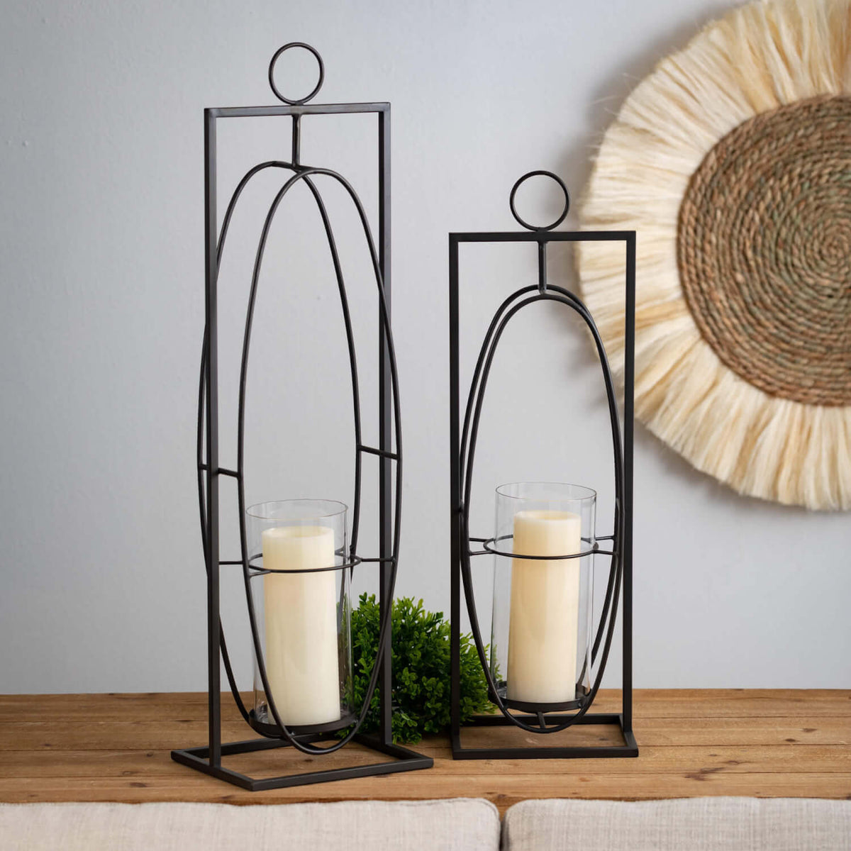 Oversized Metal Candle Holder