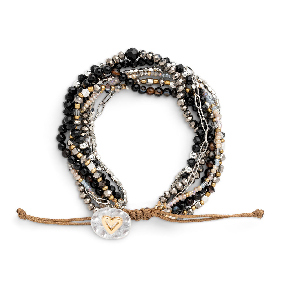 Your Journey Heart Bracelet | Black