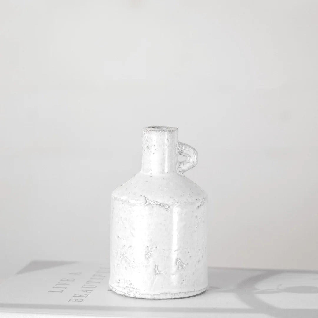 Textured Vase with Handle | 6.75-8.75&quot;