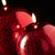 Red Ornament Candle | Flicker Flame | Battery Operated